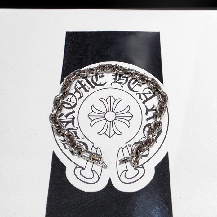 Chrome Hearts CH Paper Chain Bracelet 8 Inch Unisex Silver