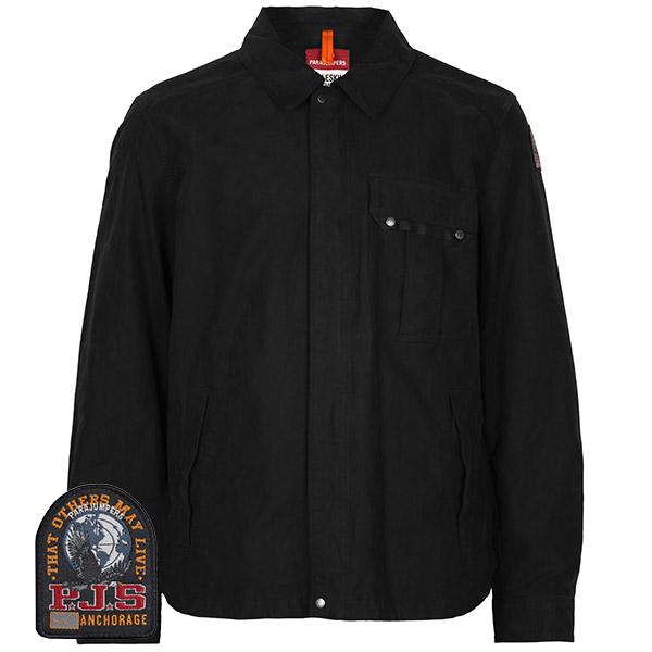 Parajumpers Black Miura Overshirt Jacket Men PMOSFD01 0541