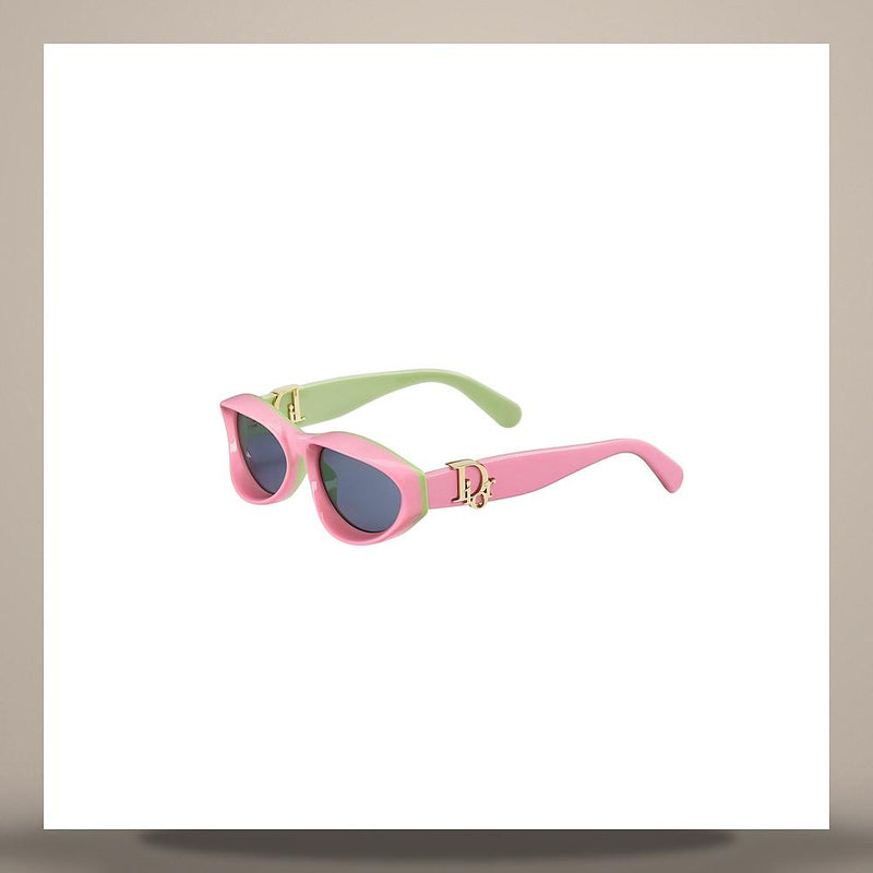 DIOR Oblique Pink Green Oval Men's Sunglasses DBLQR1IXR 40B0