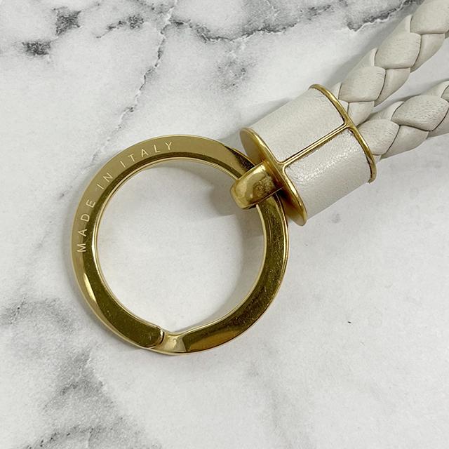Bottega Veneta Intreccio Woven Leather Keyring 651820 V48E1 9644