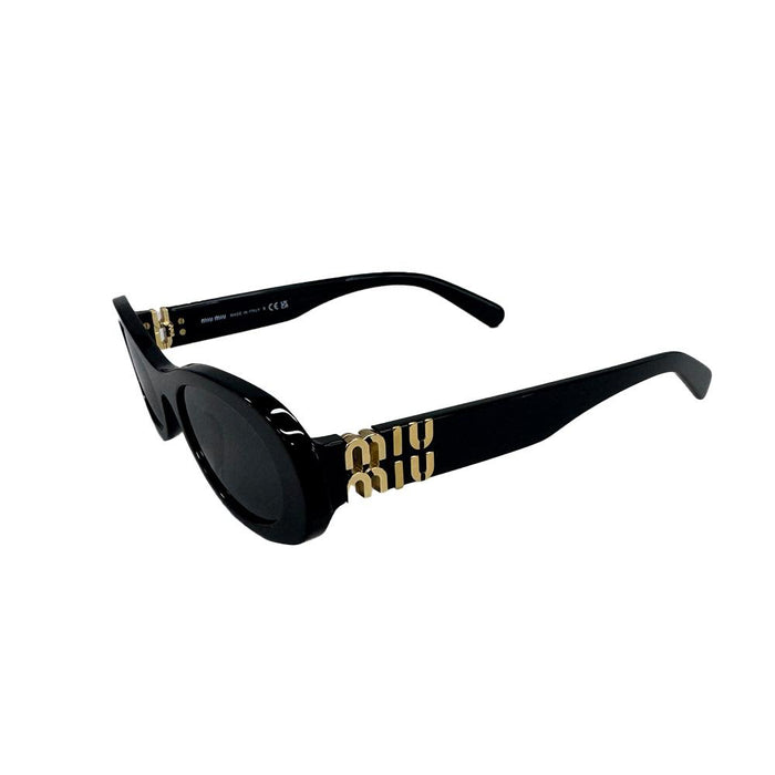 Miu Miu Glimpse Oval Sunglasses Black SMU06Z 1AB5S0
