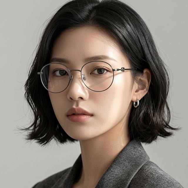 Moncler Round Metal Eyeglass Frame ML5138D 008 Retro Fashion