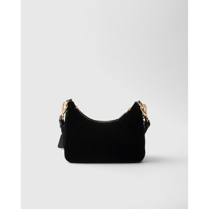 PRADA Re-Edition Velvet Mini Shoulder Bag Black