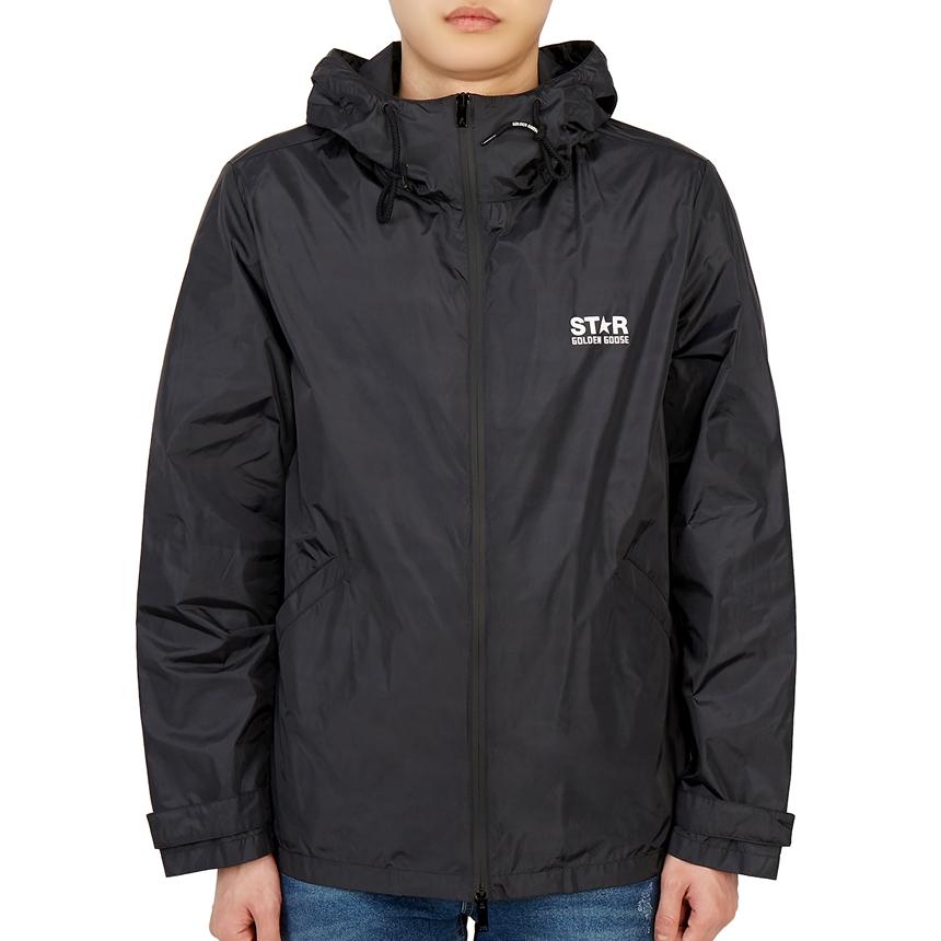 GOLDEN GOOSE Men’s Hooded Windbreaker Jacket Navy