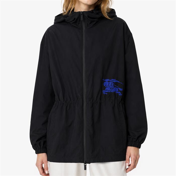 BURBERRY EKD Appliqué Nylon Hooded Drawstring Windbreaker Jacket