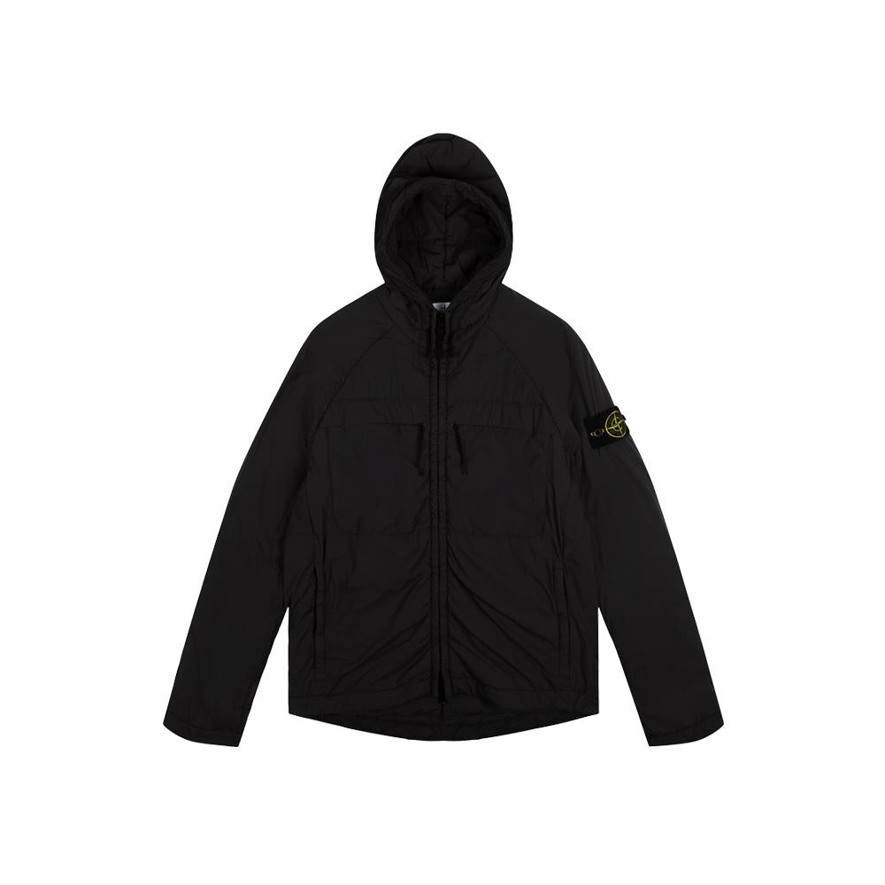 STONE ISLAND Black Comfort Tech Hooded Jacket