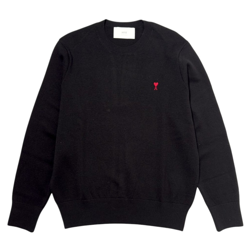 AMI Heart Logo Wool Crewneck Sweater Unisex BFHKS001 001
