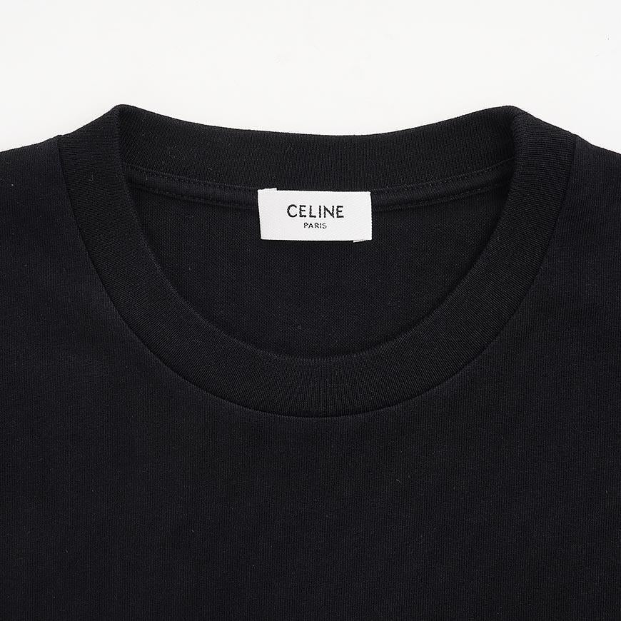 CELINE Men’s Cotton Jersey Logo T-Shirt