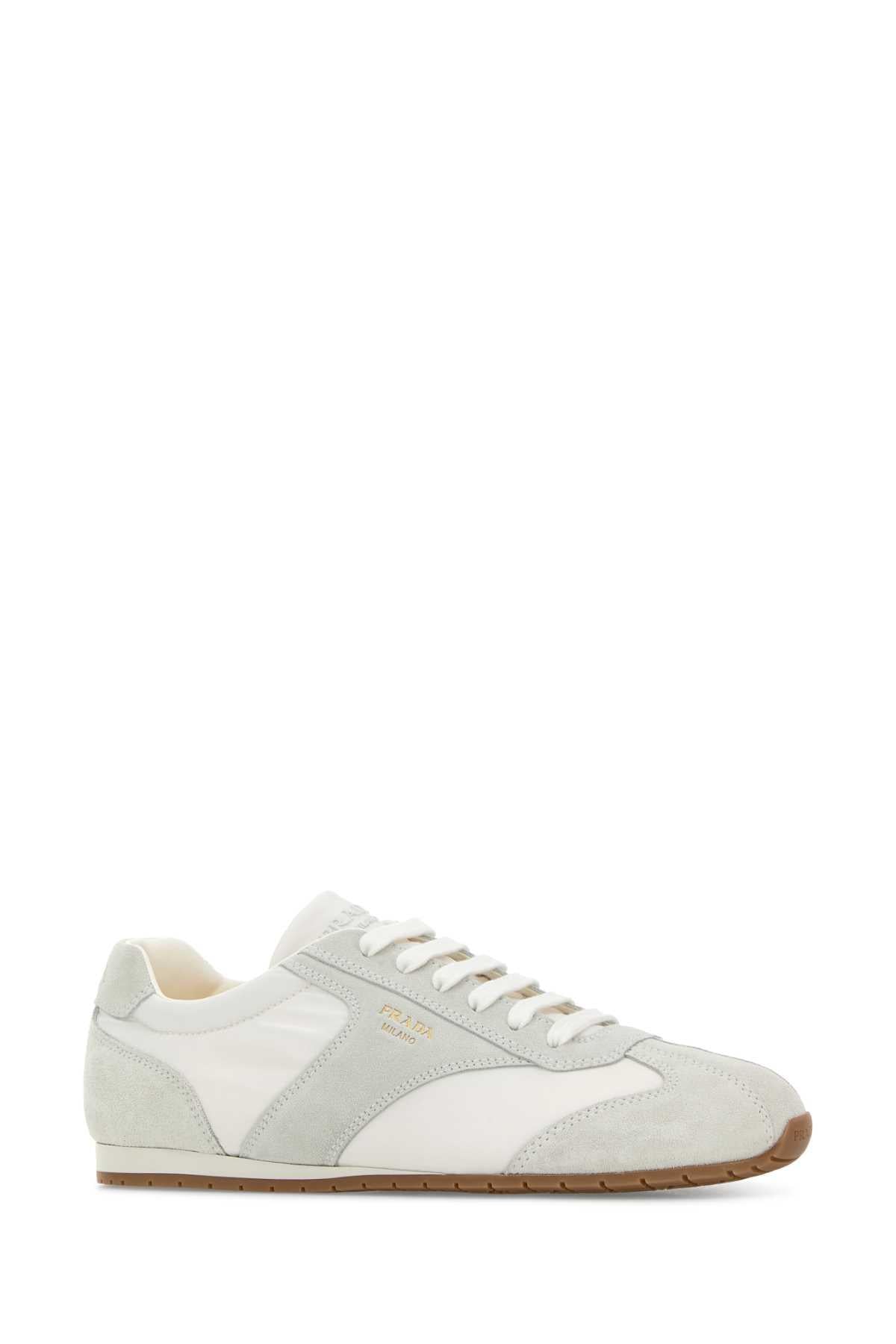 PRADA Black Leather Low Top Sneakers