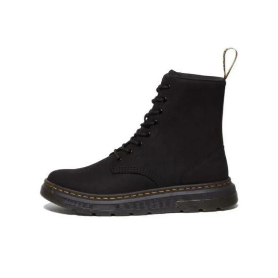 Dr.Martens Black Leather Lace-Up Combat Boots for Men 31225001 DOM