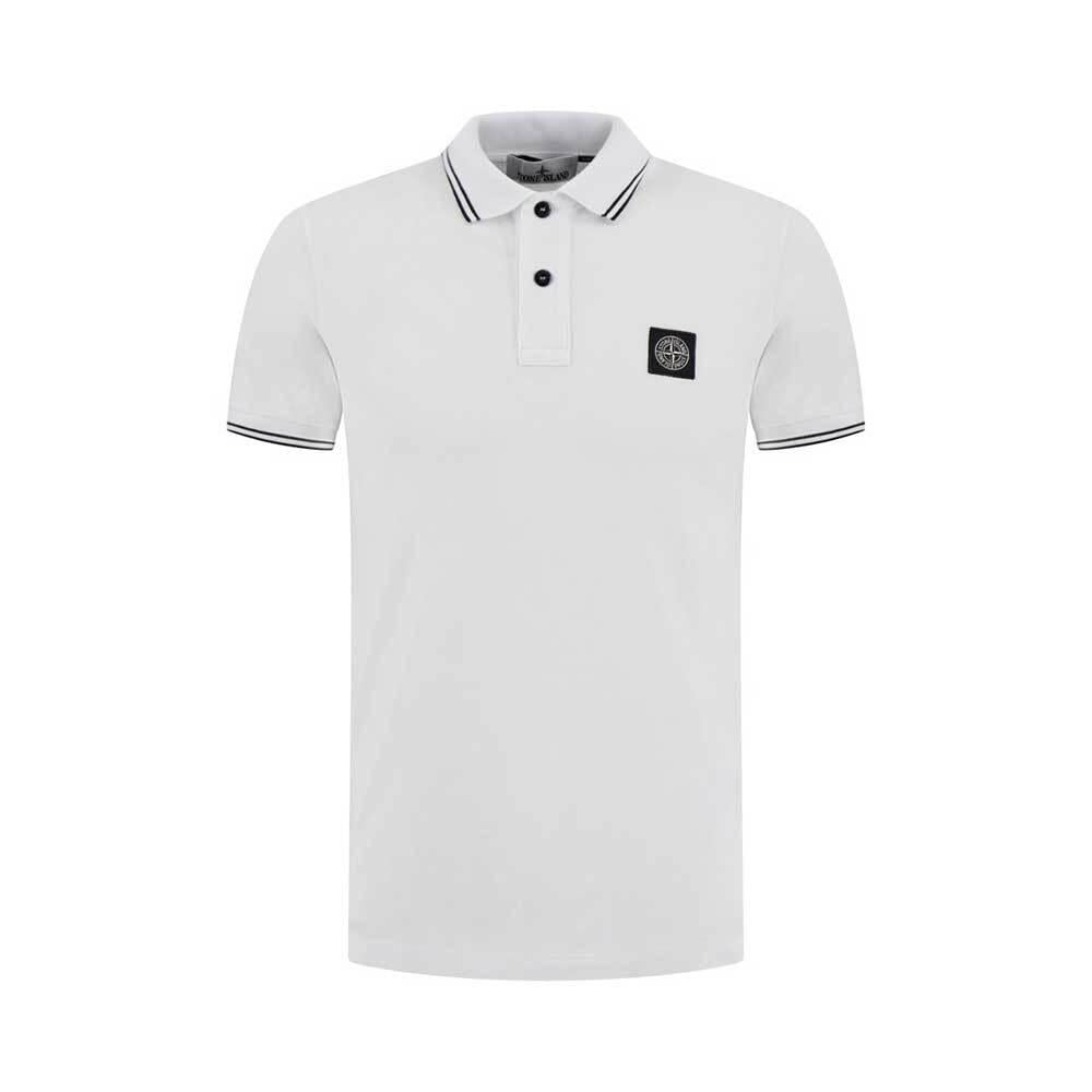 STONE ISLAND Organic Cotton PK Polo Shirt White Men’s 2200010