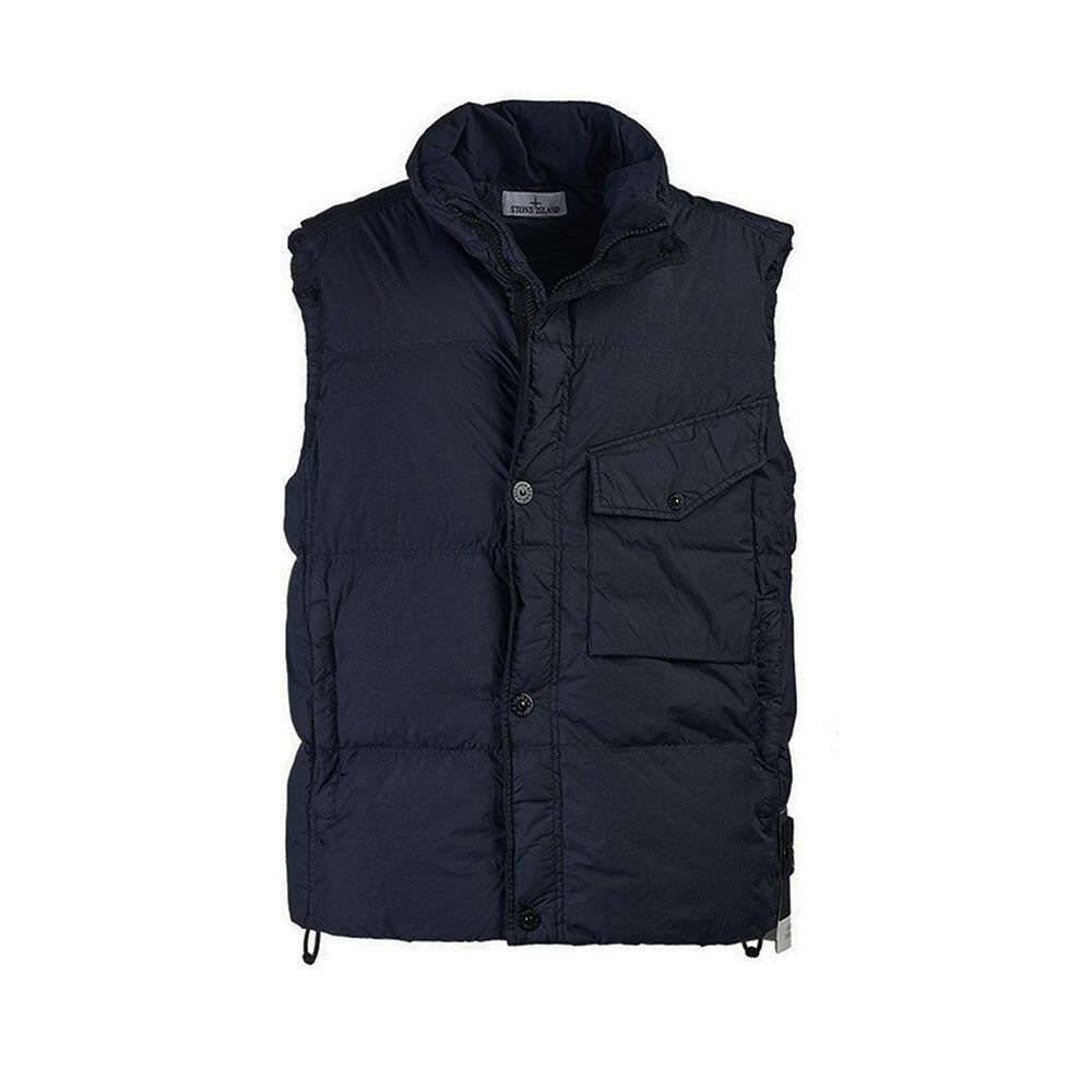 STONE ISLAND Crinkle Reps Padded Vest Men Navy G100003