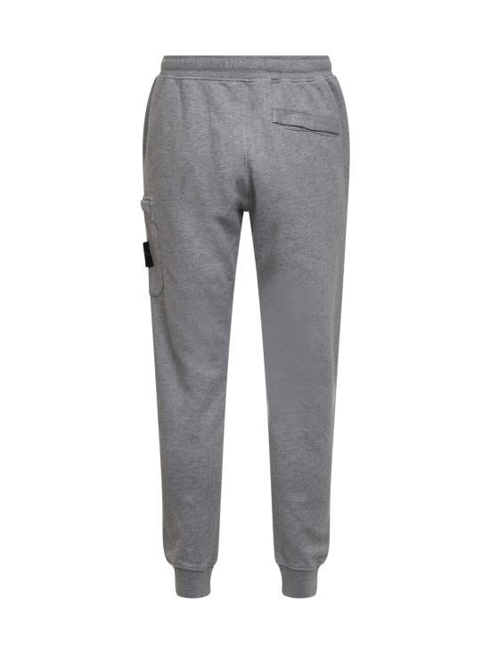 STONE ISLAND Cotton Cargo Jogger Sweatpants for Men Dust Gray