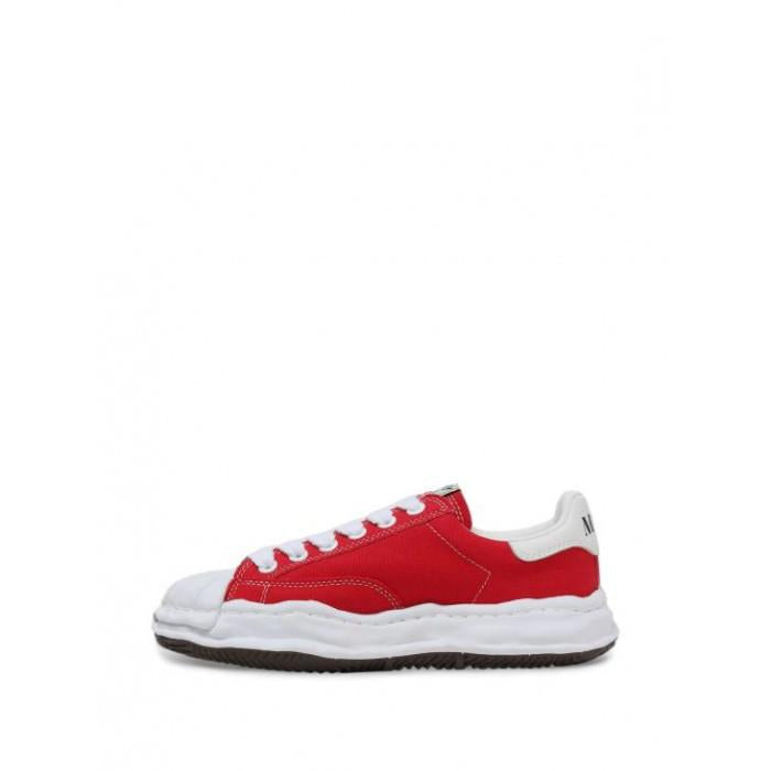 Maison Mihara Yasuhiro Women's Blakey Red Canvas Low Top Sneakers