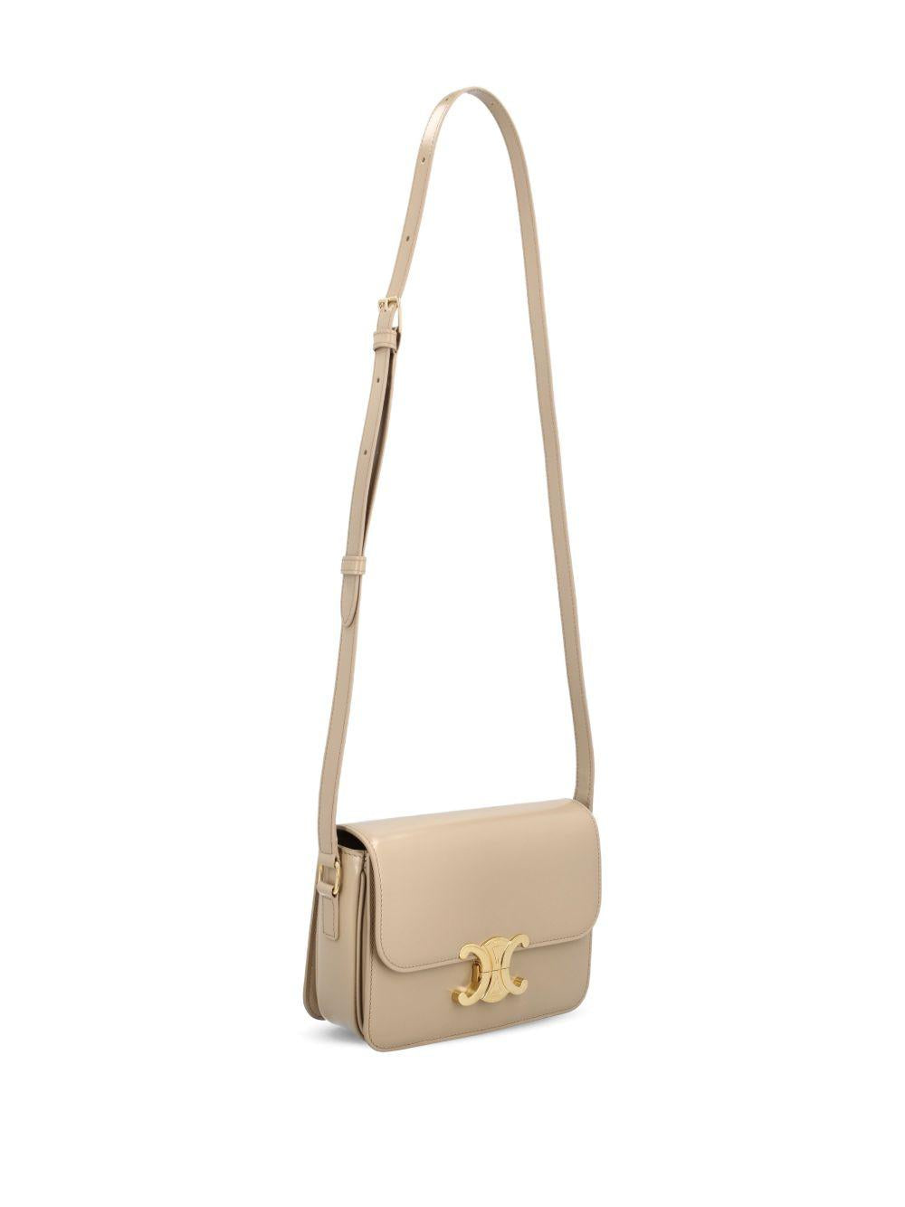 CELINE Leather Shoulder Bag Brown