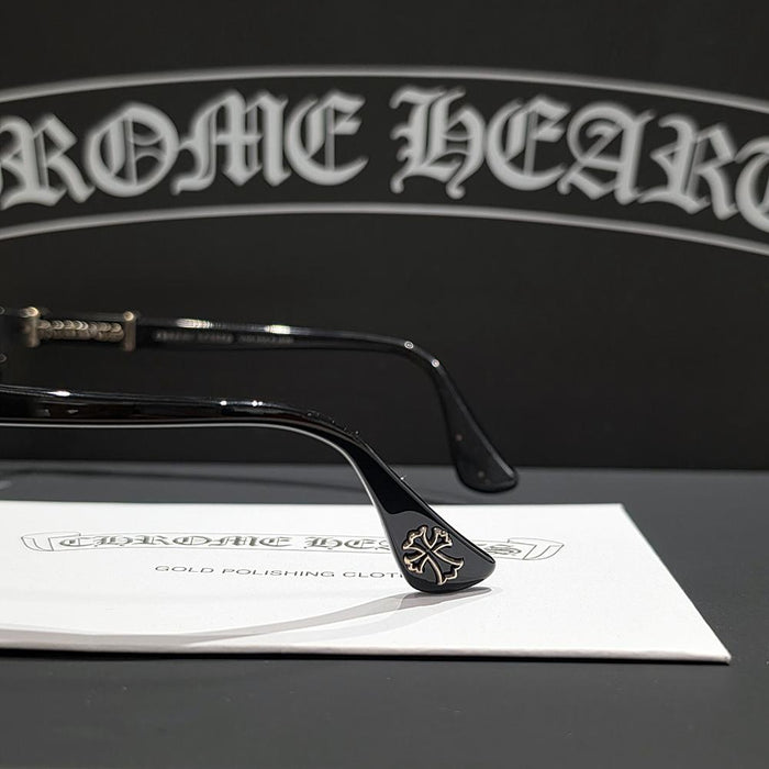 Chrome Hearts Matte Black Silver Accents Eyeglasses Unisex