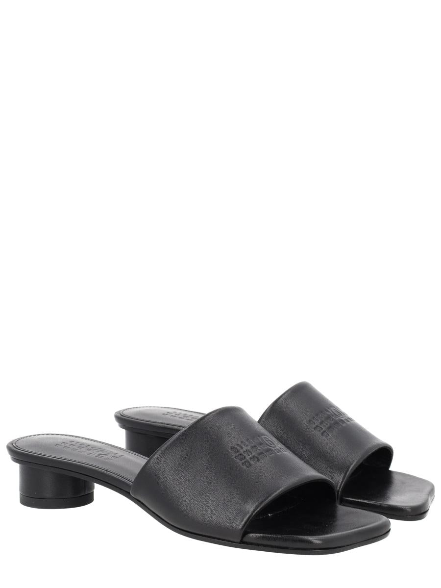 Maison Margiela Black Leather Strappy Sandals