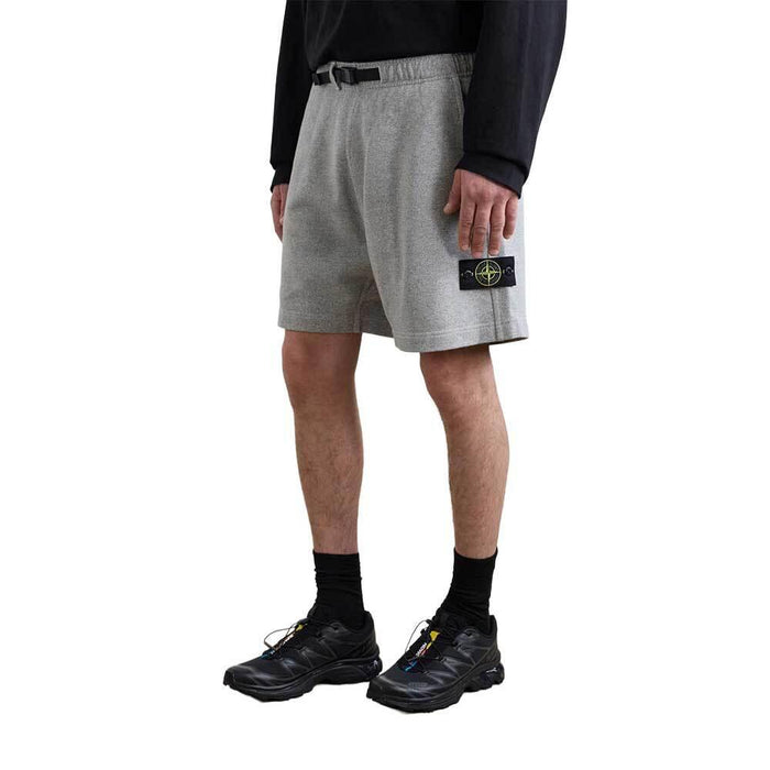 STONE ISLAND Melange Cotton Sweat Shorts Men 6200013
