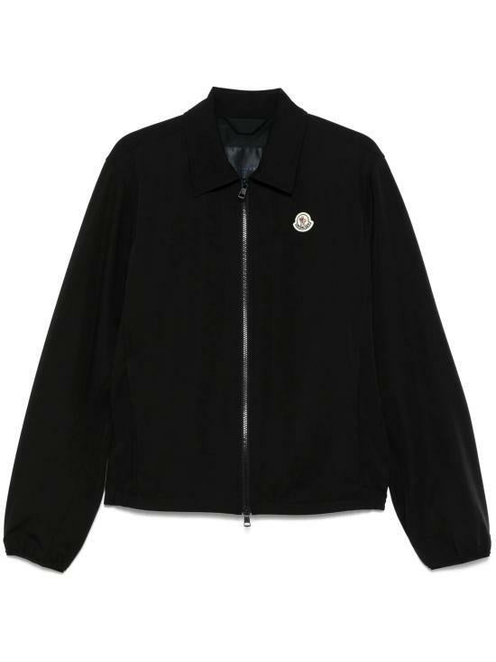 Moncler Logo Nylon Shirt Jacket Black Men’s