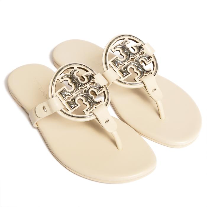 Tory Burch Women’s Metal Miller Thong Sandals New Cream