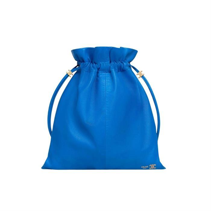 CELINE Small Crystal Pouch Lambskin Shoulder Bag