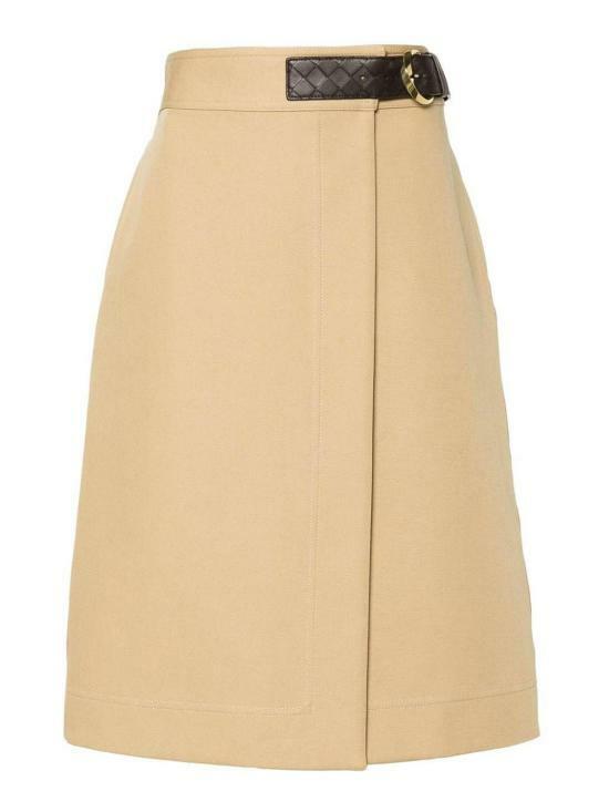 Bottega Veneta Belted Cotton Long Skirt