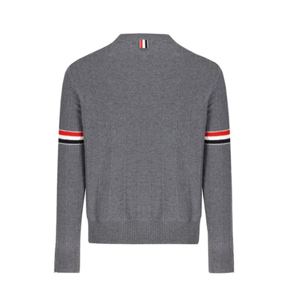 THOM BROWNE Wool Relaxed Fit Crewneck Sweater