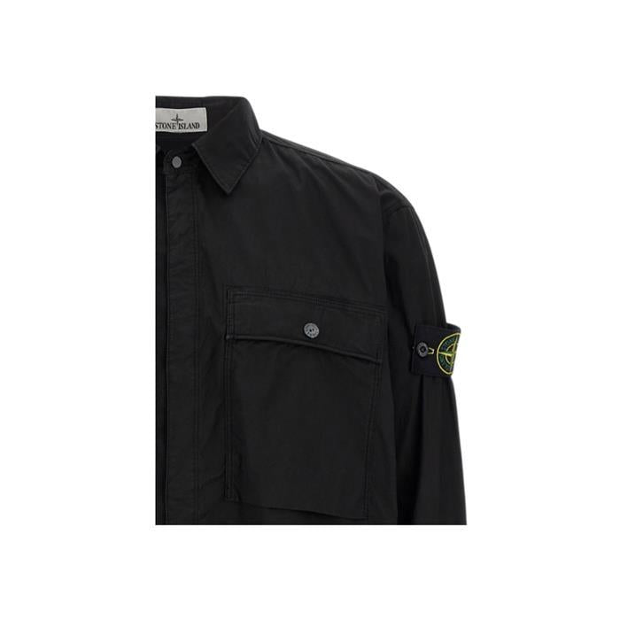 STONE ISLAND Stretch Cotton Tela Overshirt Long Sleeve Shirt