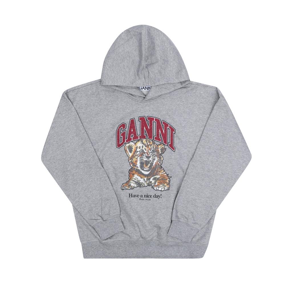 GANNI Isoli Tiger Logo Hoodie for Women A1060024 920