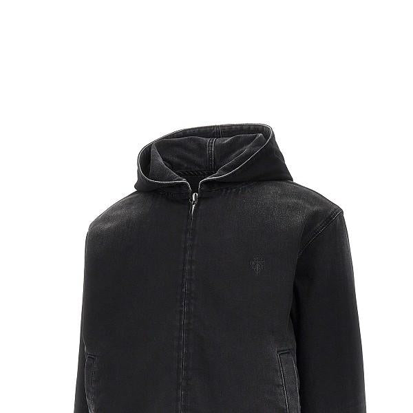 GUCCI Zip-Up Jacket Black Cotton Blend