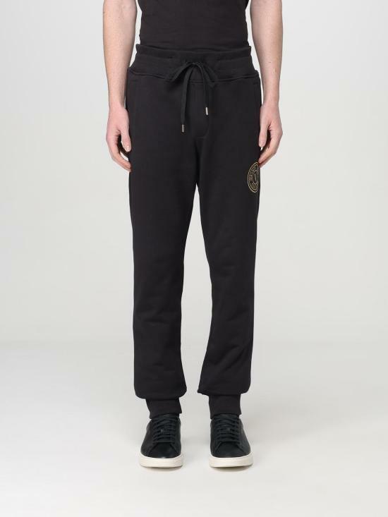 Versace Embroidered V Emblem Sweatpants Joggers Black Cotton 78GAAT00 CF01T G89