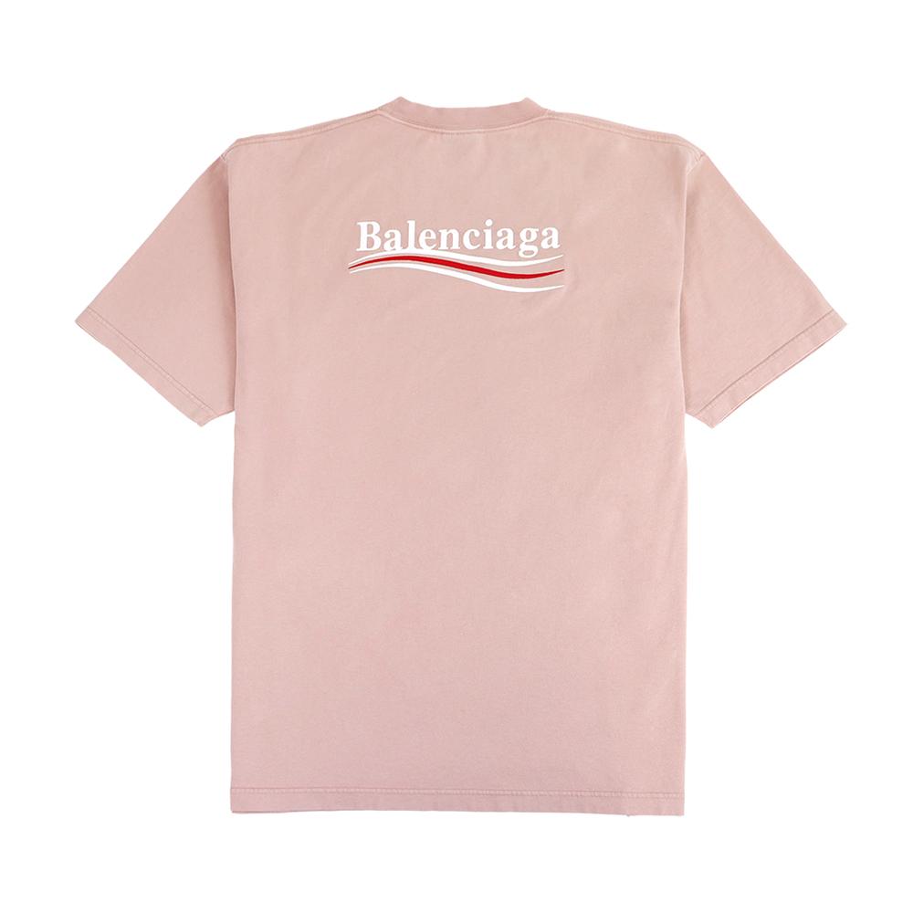 BALENCIAGA Womens Logo Short Sleeve T-Shirt Gray Cotton