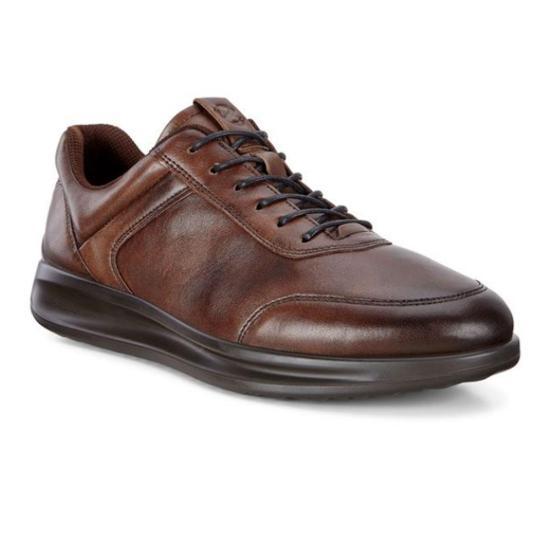 ecco Men’s Leather Sneakers 20712401482 COCOA BROWN DOM