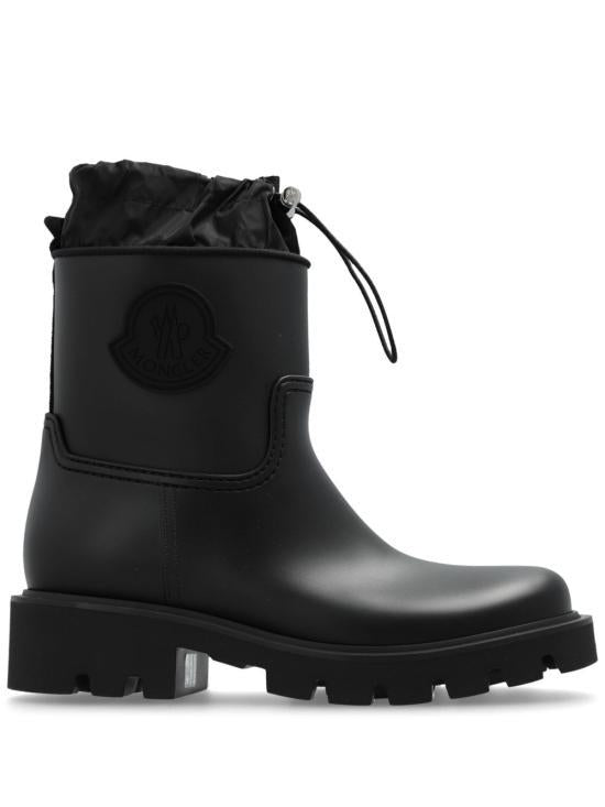 Moncler Black Leather Boots for Women 4G00020 M4522 999 BLACK DOM