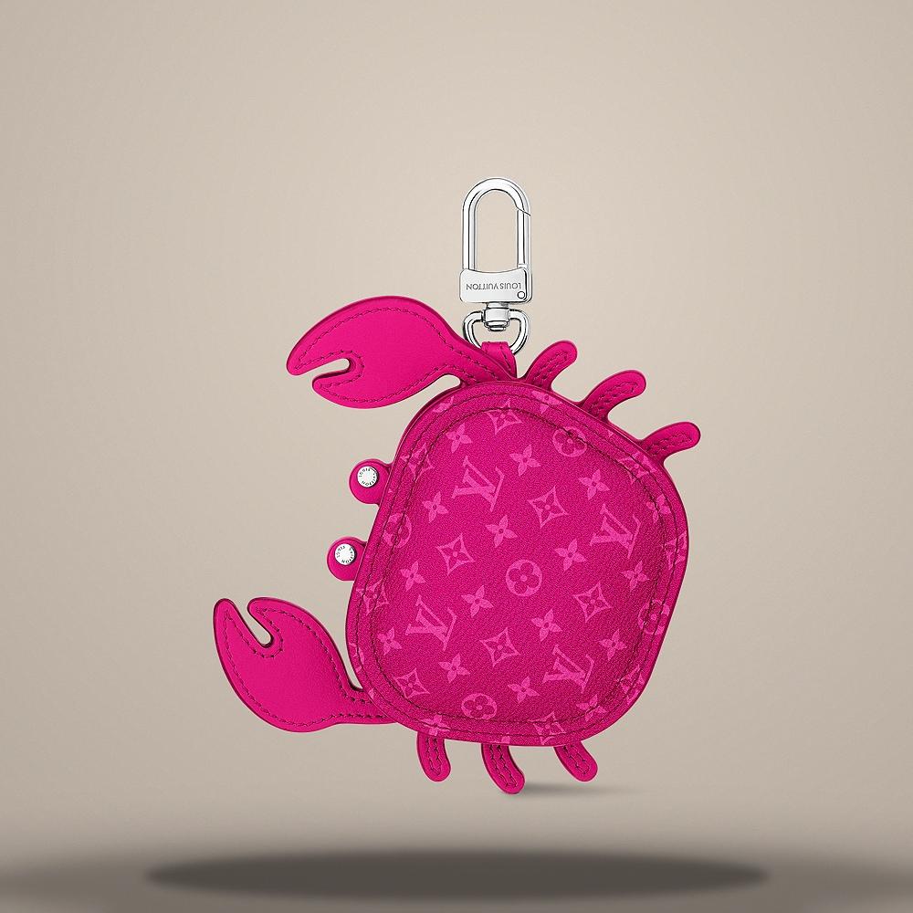 Louis Vuitton LV Crab Bag Charm Rose Poudré Pink Keyring M02298