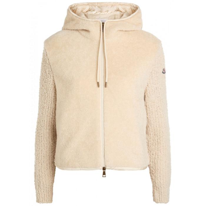 Moncler Boucle Teddy Zip-Up Hoodie Jacket 9B00017 M8931 050