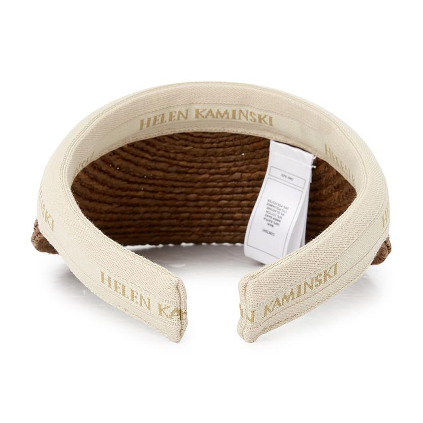 HELEN KAMINSKI Bianca 8 Women’s Visor Cap HAT52204 NUTSHELL NATURAL LOGO