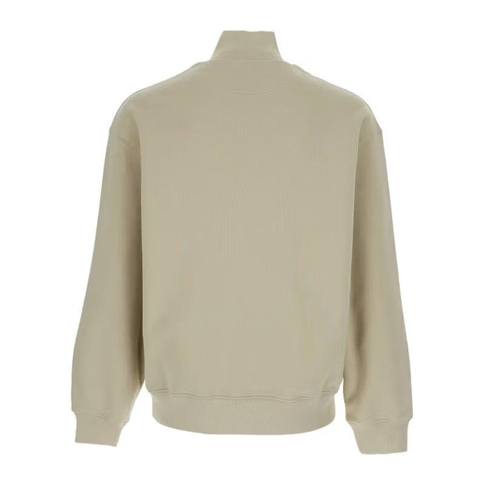 Maison Kitsune Fox Head Comfort Half Zip Sweatshirt Tea Leaf PM00305 KM0341 0450