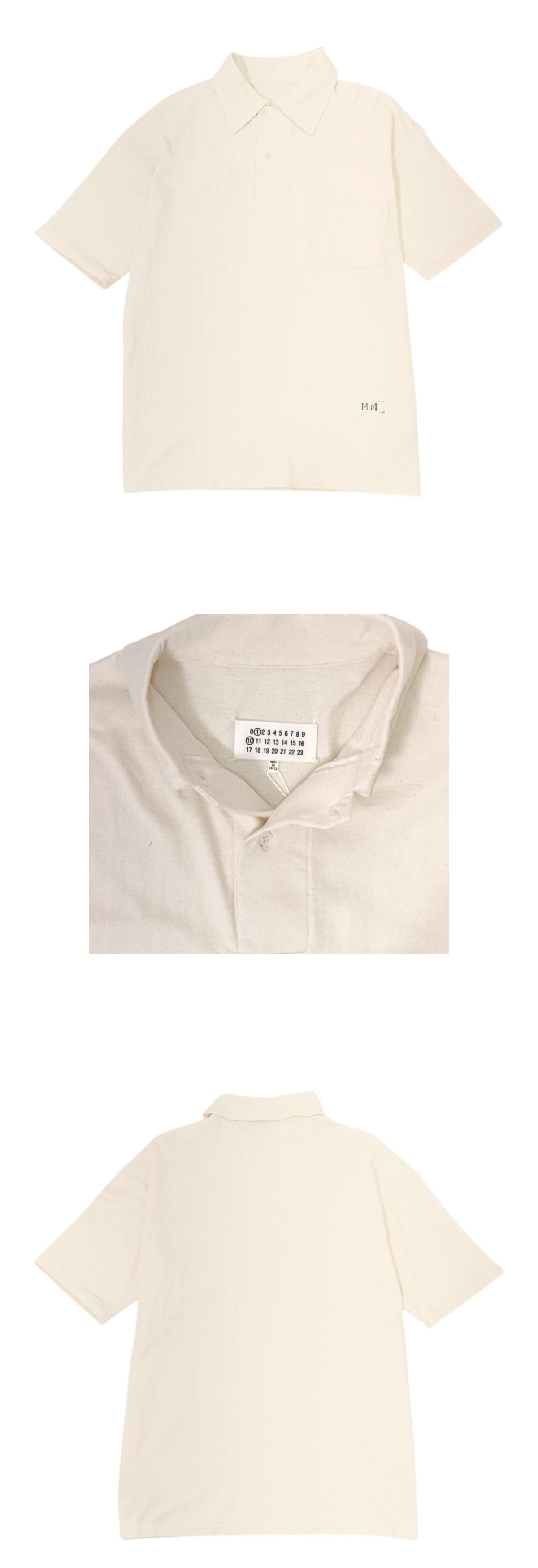 Maison Margiela Stitch Logo Stamp Logo Polo Shirt