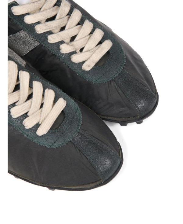 Maison Margiela Sprinter Leather Low-Top Sneakers White/Grey