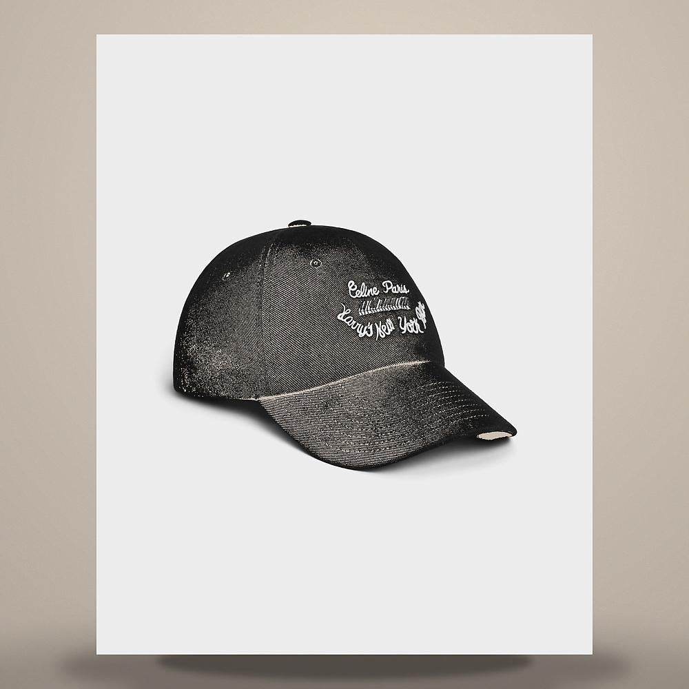 CELINE Triomphe Baseball Cap Washed Cotton Gabardine Chlorophyll AA06F234X GJN4