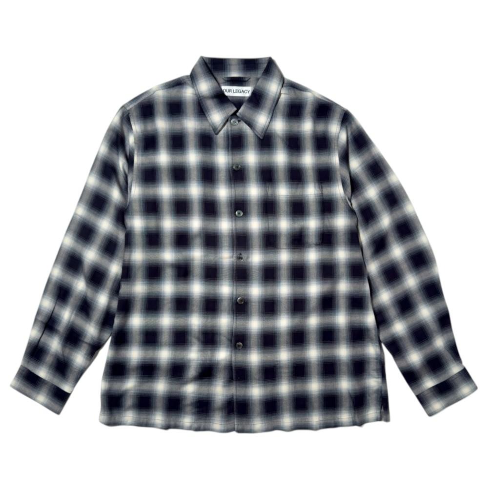 OUR LEGACY Viscose Overshirt Long Sleeve Shirt Black