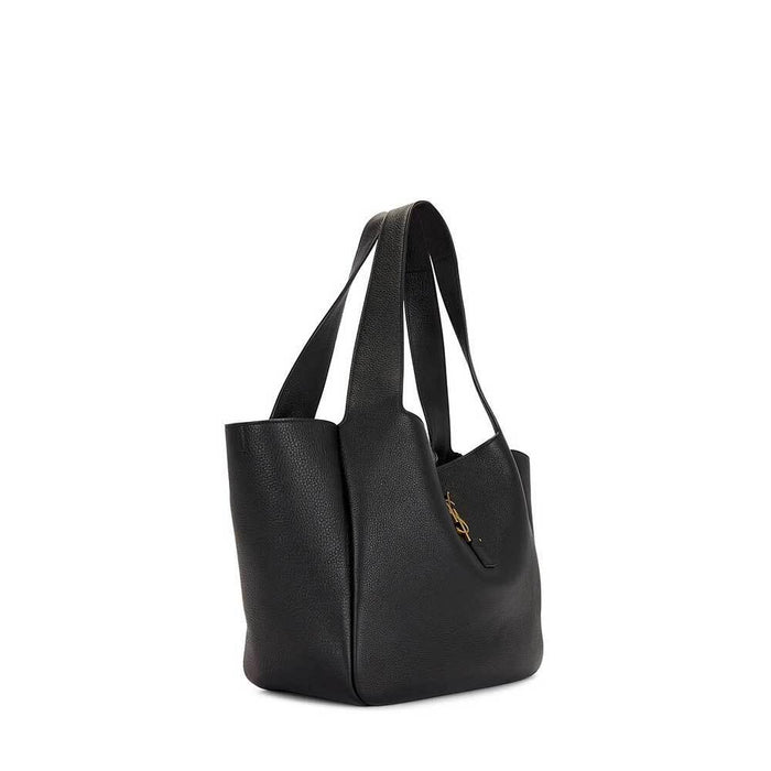Saint Laurent Deer Skin Le 5A7 Tote Bag Black