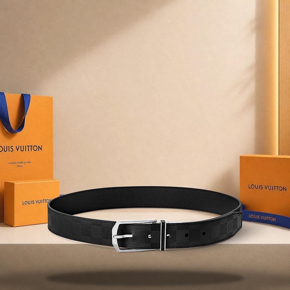 Louis Vuitton Slender 35mm Reversible Belt Embossed Calf Leather M8204