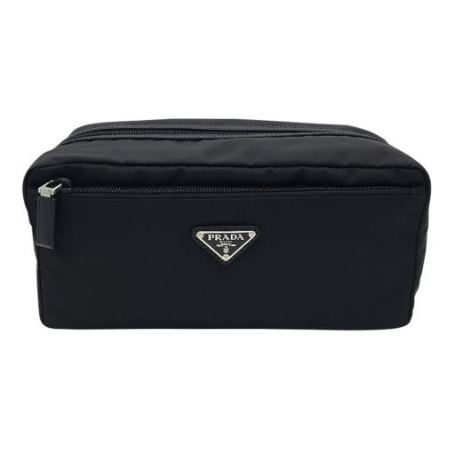 PRADA Re-Nylon Triangle Logo Clutch Bag 2NA029 2DMH F0002