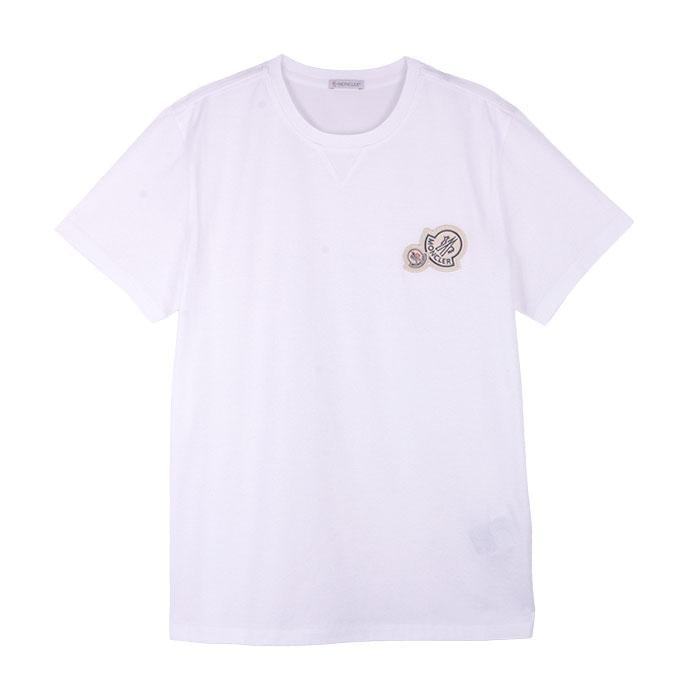 Moncler Double Logo Short Sleeve T-Shirt White Men’s