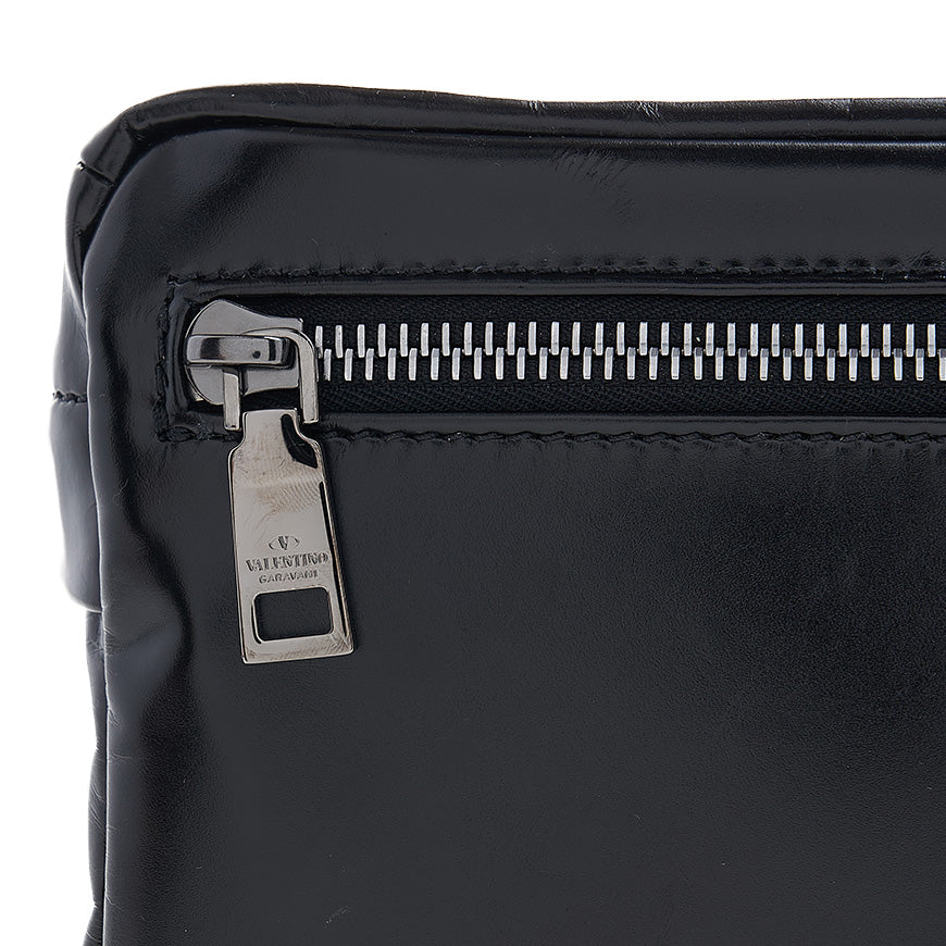 VALENTINO VLTN Logo Black Unisex Clutch Pouch 2Y2P0U02 MWL 0NI 1