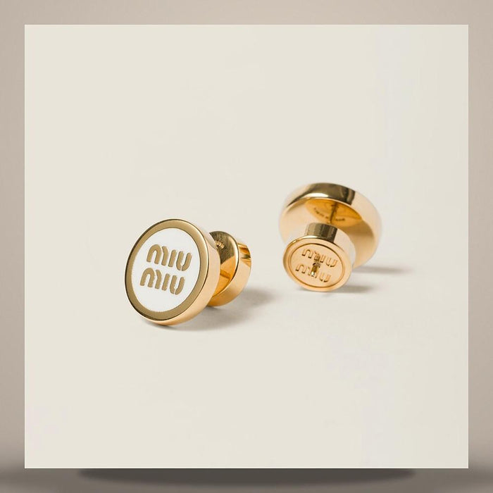 Miu Miu Enamel Metal Earrings