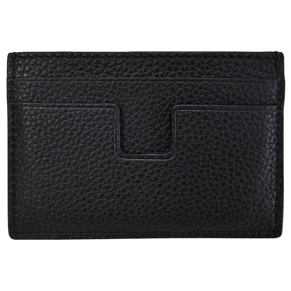 TOM FORD Logo Leather Card Holder Wallet