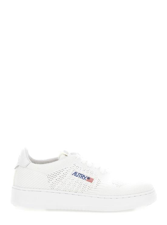 AUTRY White Leather Low-Top Sneakers for Women